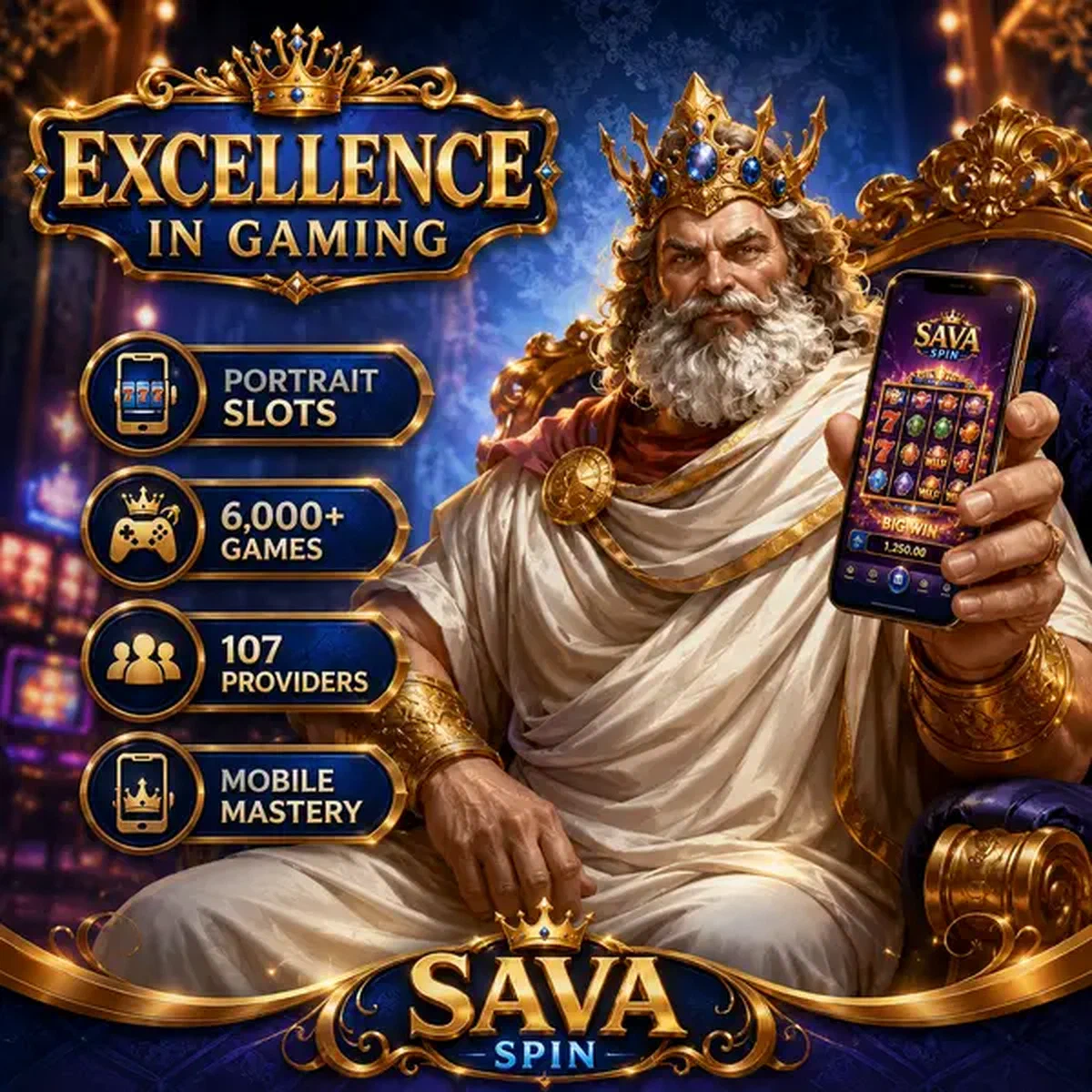 The Sovereign mostra l'eccellenza dell'app Sava Spin su smartphone con slot verticali