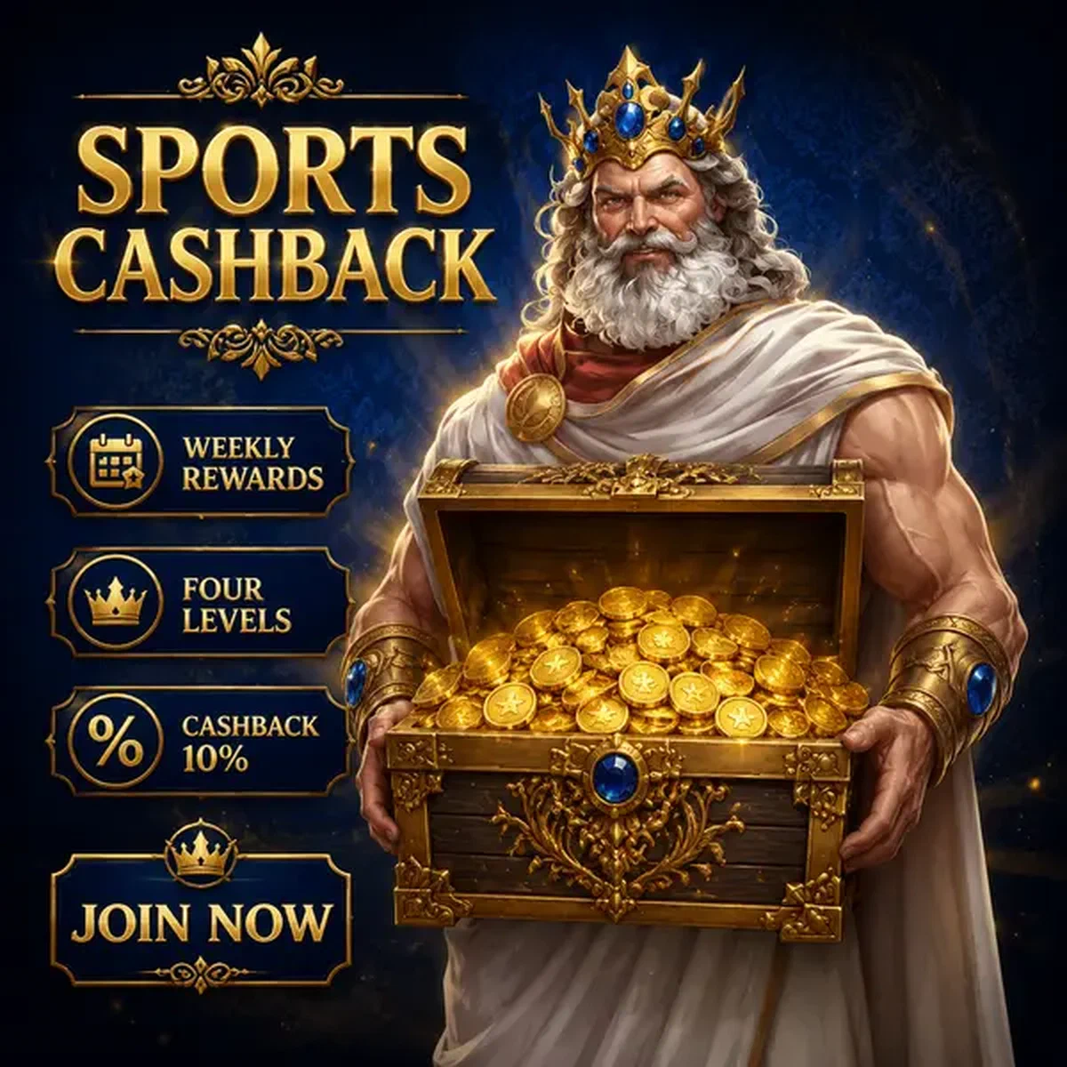 Il Sovrano tiene il forziere del cashback sportivo nella grande sala scommesse